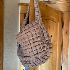NWT free people movement quilted carryall - khaki